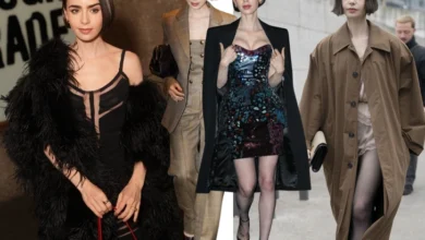 Photo of Стиль Лили Коллинз накануне премьеры «Эмили в Париже»: микробоб, кружево и Saint Laurent