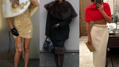 Photo of Этой зимой мы носим укороченные кейпы со всем: на платьях, пальто и даже на голое тело